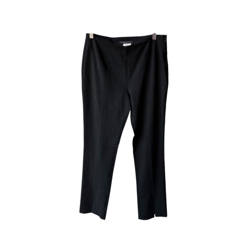 Vertigo Paris Trousers Dress Pants Business Black Split Hem Straight Leg Size 12